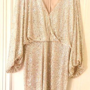 Gold Sequin dress by Eliza J